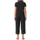 thumbnail image 3 of INSPIRE CHIC Conjunto de Pijama de Manga Corta para Mujer con Botones para Lactancia, Pantalones Capri y Bolsillos S Negro, 3 of 6