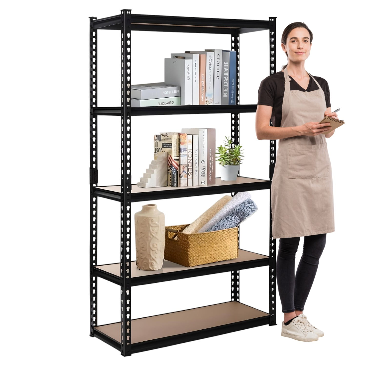 Prochef - Estante Acero Ranurado 90x40x180 Cm 5 Band. 875 Kg