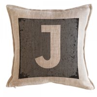 Tuyo Print - Cojín Letra Fondo Gris J 45X45