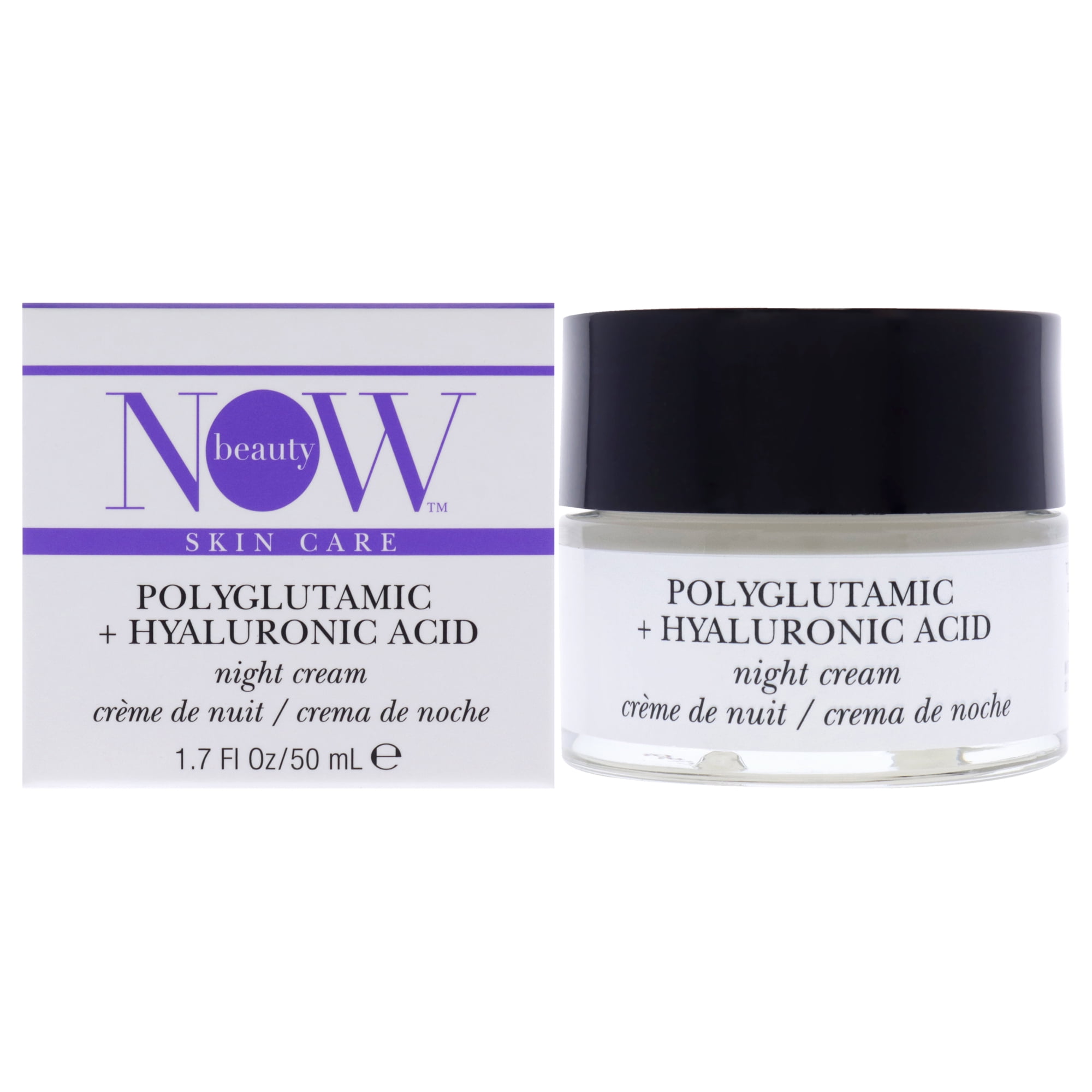 Crema De Noche Poliglutámica Más Ácido Hialurónico De Para Unisex - Crema De 1,7 Oz