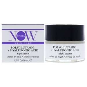 Now Beauty - Crema De Noche Poliglutámica Más Ácido Hialurónico De Para Unisex - Crema De 1,7 Oz