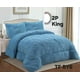 thumbnail image 1 of Cobertor de invierno Texturizado con CHIPORRO KING Hojas AZUL, 1 of 1