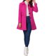 thumbnail image 2 of INSPIRE CHIC Abrigos de Invierno para Mujer Clásico Vintage de Longitud Media con Cuello Peter Pan y Botonadura Simple Abrigo S Rosa Fucsia, 2 of 6