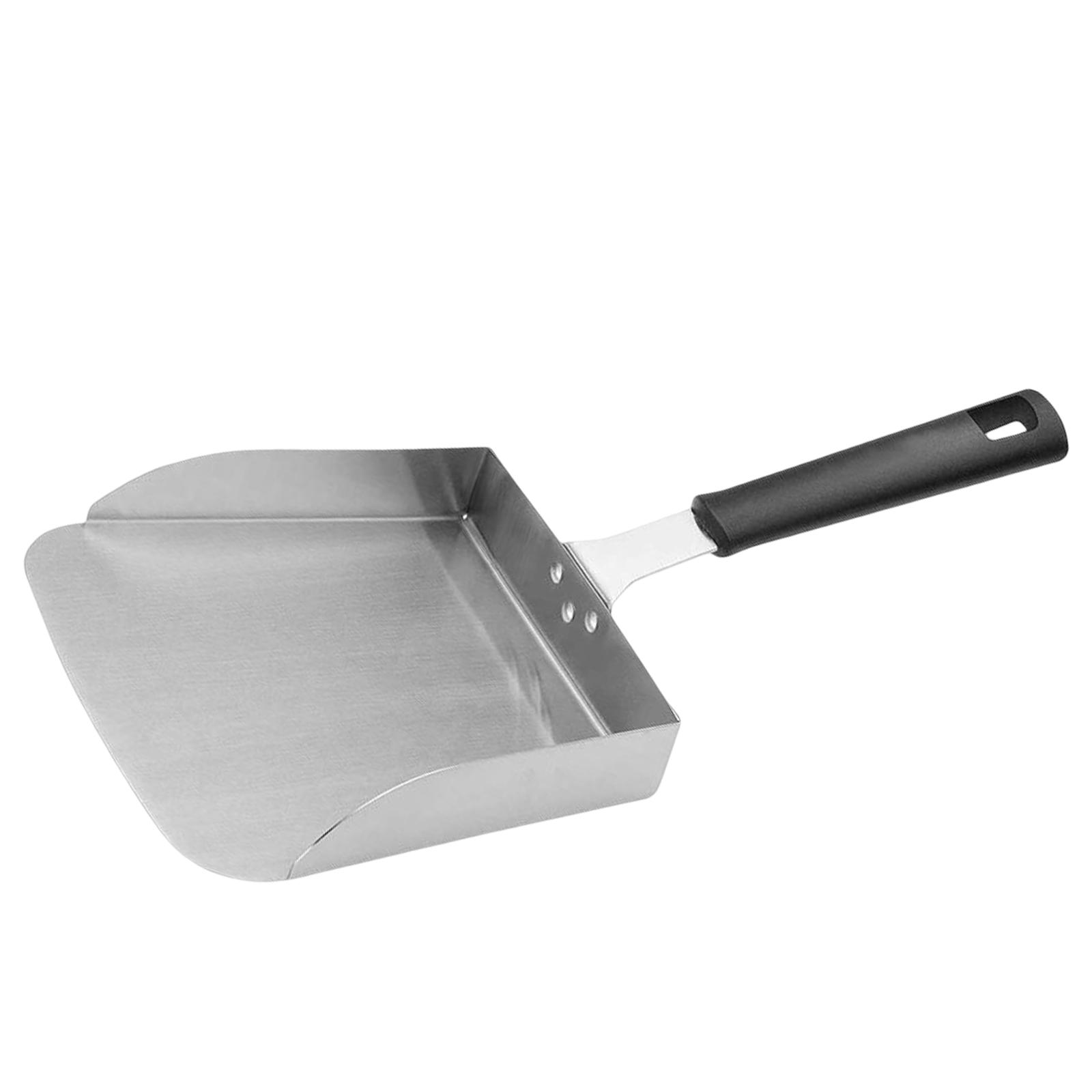 Magideal - Práctico Pala De Acero Inoxidable Para Alimentos, Mango Largo Para Uso En Horno De Repostería O Parrilla, Fácil Almacenamiento, Generoso Y Ahorro De