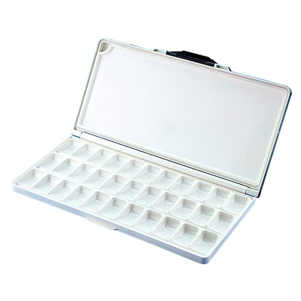 Paleta de Acuarela, Bandeja de Pintura Plegable, Paleta de Pintura Vacía, Estuche de Pintura para Pintores Acrílicos de Acuarela Gouache Principiantes Azul 33 Pozos