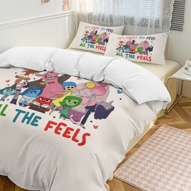 Its Okay To Feel Inside Out Comforter Set Soft 3 Pcs Twin Bedding Sets Thicken for All Season