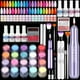 thumbnail image 1 of Kit de uñas en polvo SAVILAND con taladro, 20 colores, verano, 1 of 3