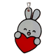 thumbnail image 1 of Llavero de conejo - San Valentín, 1 of 2