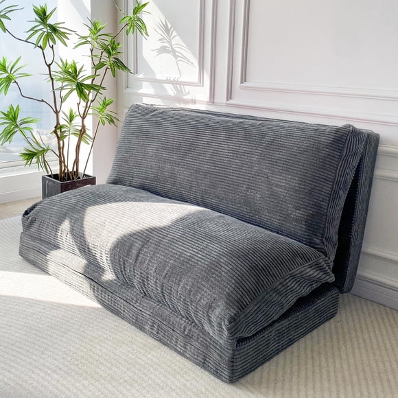 Puf plegable MAXYOYO para sofá cama (99 x 241 cm), color gris oscuro