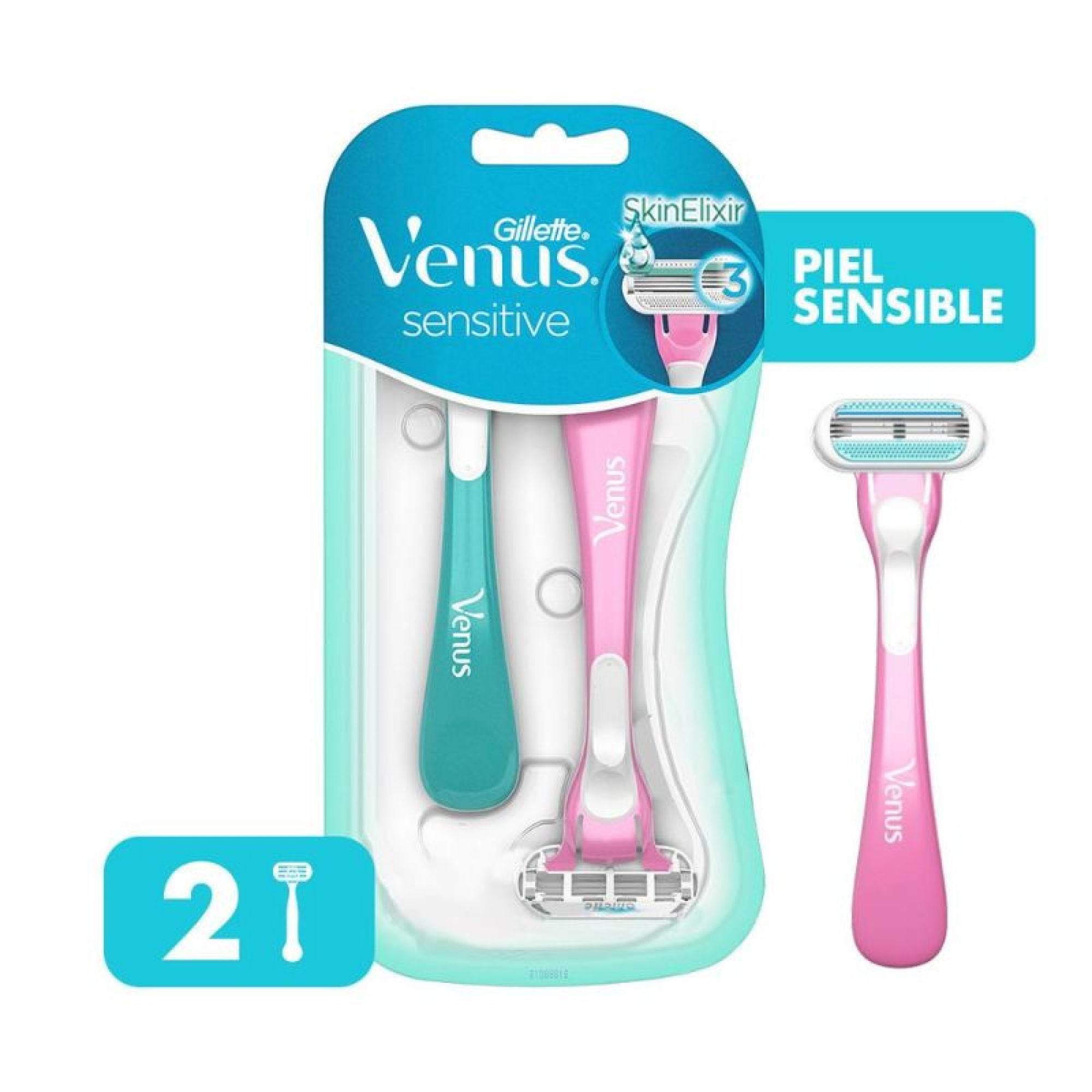 Máquina De Afeitar Desechable Venus Sensitive 2 Un Gillette