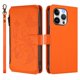 thumbnail image 2 of Funda Cartera Mariposa para [iPhone 13 Pro] con Soporte y Cremallera Naranja, 2 of 6