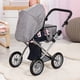 thumbnail image 2 of Cochecito de muñeca Bayer Pram City Star con forma de mariposa gris y rosa con bolsa, 2 of 7