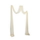 thumbnail image 3 of Cortina De Gasa Con Arco De Boda Para Ceremonia, Recepción, Vacaciones, Compromiso, Color Beige Y Blanco, 3 of 3