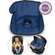 thumbnail image 5 of Almohadillas para asiento de auto Lynmark impermeables, suaves, azul marino, 5 of 7