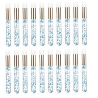 Magideal - 20 Piezas Cepillos Portátiles Para Champú De Pestañas, Maquillaje, Baño, Cepillo De Pestañas, Cepillos Profesionales Para Lavado De Pestañas, Limpieza Azul