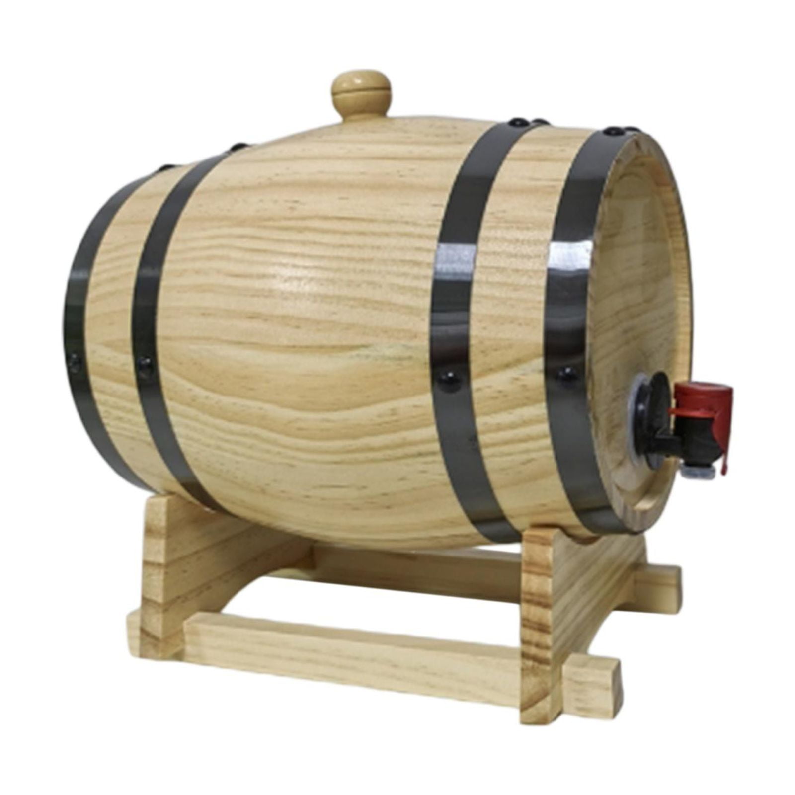 Magideal - Dispensador De Cañón De Whisky 1l/1.5l/3l, Barril De Vino, Equipo De Almacenamiento De Cerveza De Madera, Barril De Vino De Madera, Barril De Vino De 1 Litro