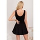 thumbnail image 3 of Mini Vestido Corto Mujer Sin Manga Falda Acampanada Unicolor 3364, 3 of 3