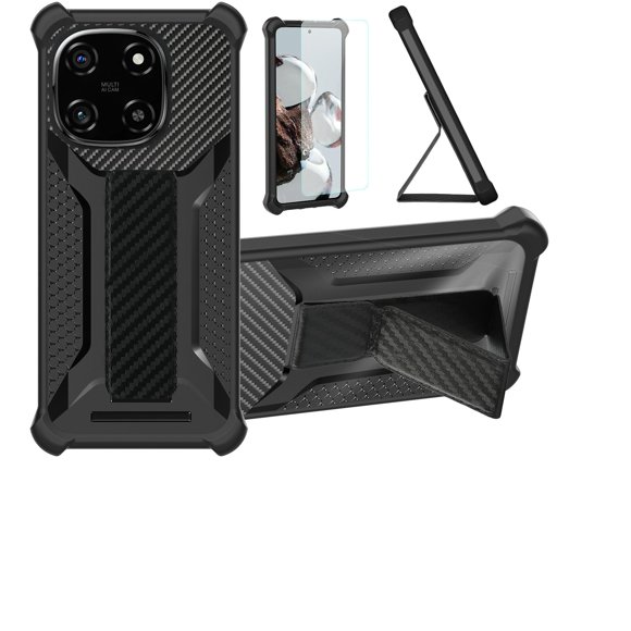 Funda híbrida negra con soporte para Blackview Color 6