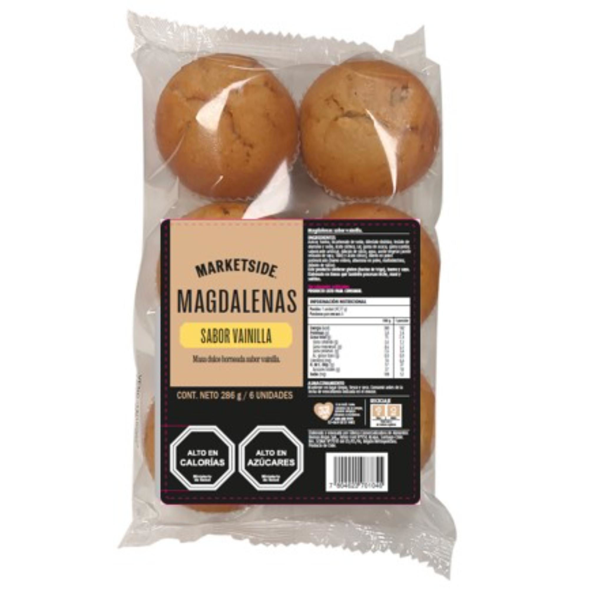 Magdalenas Sabor Vainilla Bolsa 6 Un 286 g Marketside