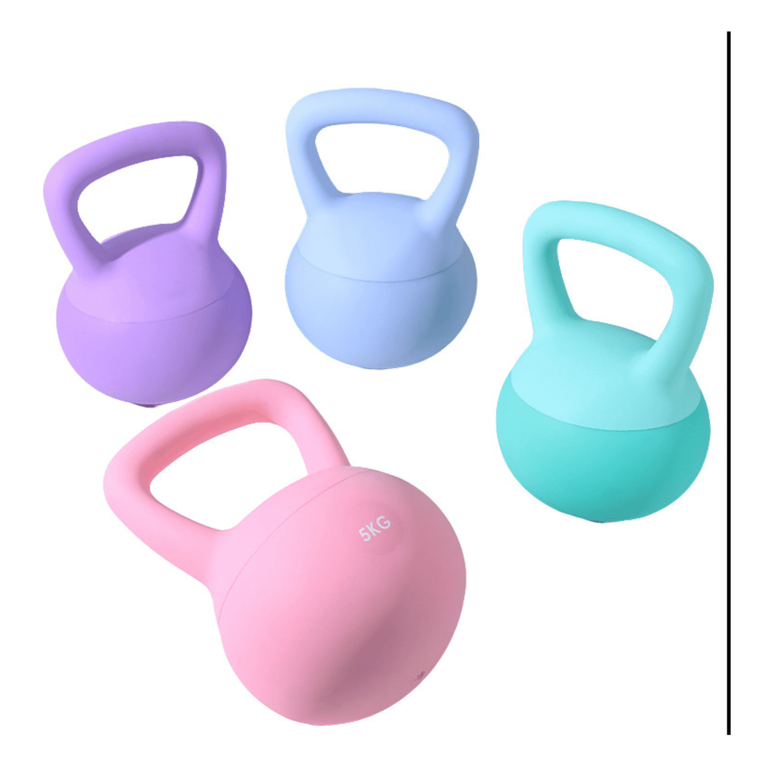 Genérico - Pesa Rusa Fitness 5kg De Plástico Con Recubrimiento Rosa