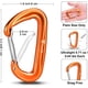 thumbnail image 2 of Mosquetones ultrarresistentes, paquete de 4, 12 kN (2697 lbs), resistentes, para camping, senderismo, actividades al aire libre, gimnasio, llaveros, etc., pequeños mosquetones para correa y arnés de p, 2 of 7