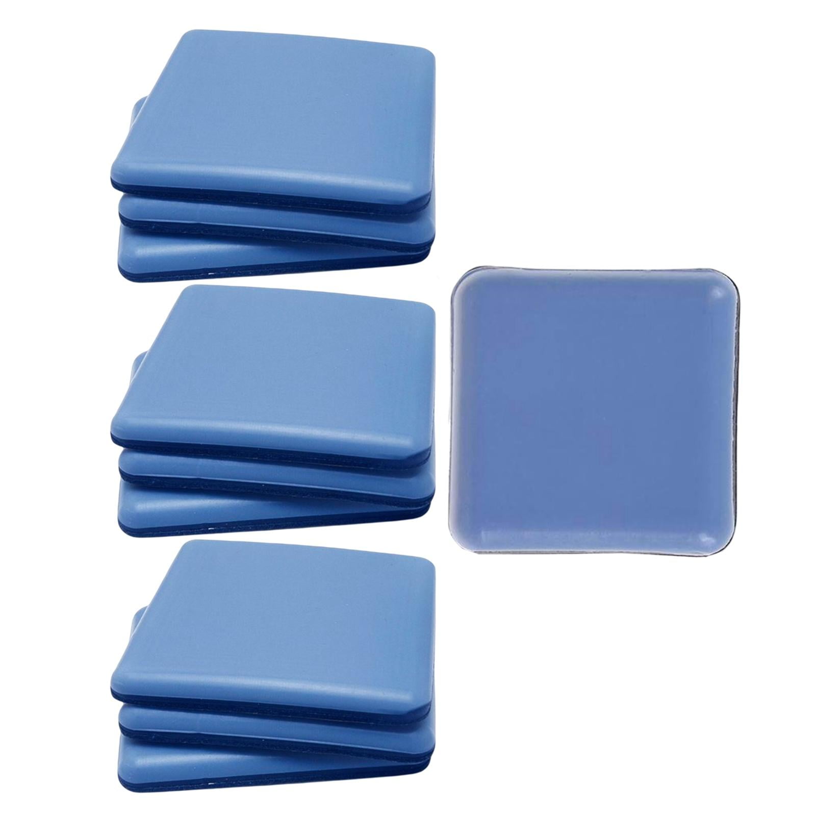 Magideal - 10 Uds. Almohadilla Deslizante Para Muebles, Alfombras, Protectores De Suelo, Deslizadores De Muebles, Deslizadores Antideslizantes Para Alfombras, Mu Azul 40x40mm