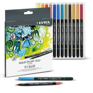 Marcadores Lyra Aqua Brush Duo Set 12 Colores