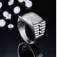 thumbnail image 4 of Anillos de Moissanita Hip Hop con Acabado iced out Color D/ E VVS1 Anillos de Plata Esterlina S925 con Diamantes Pavé Anillos de Moissanita Meñique para Hombre, 4 of 8