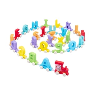 Bothyi - Juego De Trenes De Madera, Alfabetos De Percepción De Color Para Niños, Niñas, Niños, Regalo De Vacaciones