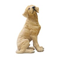 Ioensy - Estatua De Perro Resina Linda Escultura Animal Creativa Para Sala De Estar Balcón Césped Amarillo