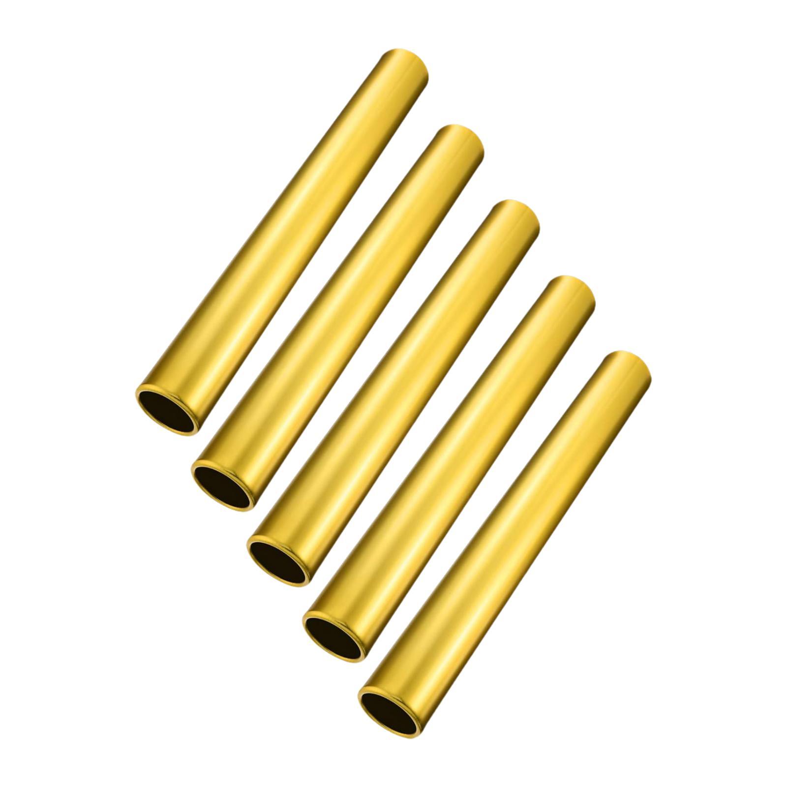 Ioensy - 5 Bastones De Relevo De 11,42 Pulgadas, Resistentes, Para Atletismo Al Aire Libre, Dorados