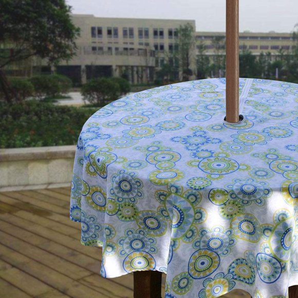 Mantel Melaluxe Redondo de 152 cm con Agujero para Paraguas