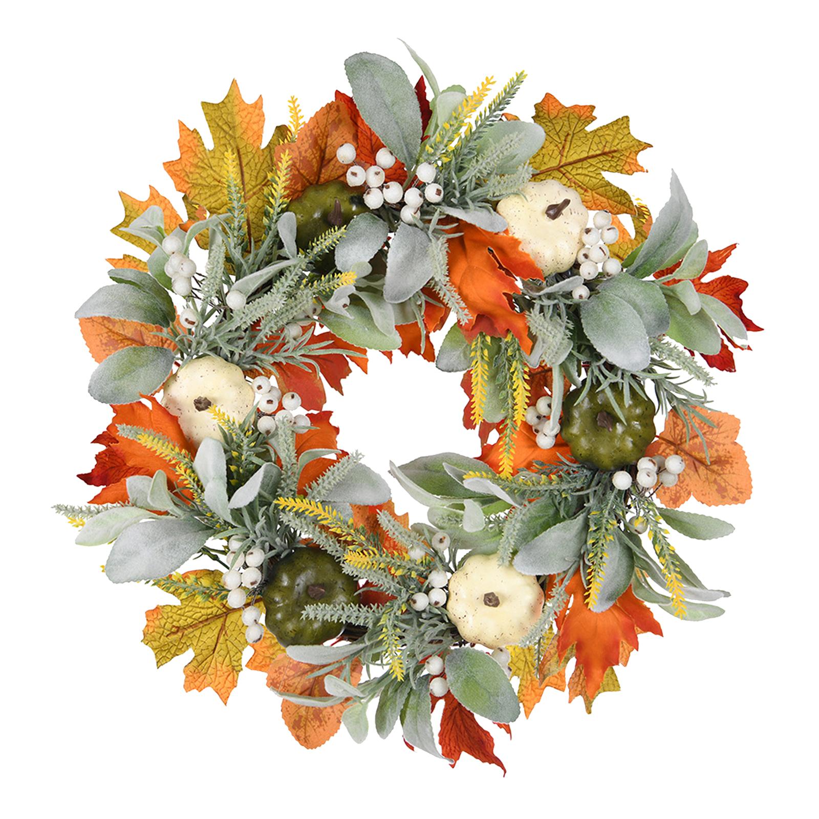 Magideal - Guirnalda De Otoño Guirnalda De Puerta Delantera Colgante De Pared Guirnalda De Granja Guirnalda De Guirnalda De Otoño Para Celebración Jardín