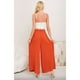 thumbnail image 2 of Pantalon Palazzo Algodon Mujer Tipo Lino Casual Playero Bolsillos 3004, 2 of 2