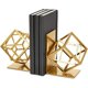 thumbnail image 1 of Sujetalibros decorativos Juvale Gold, cuadrados, de metal, diseño geométrico, 1 of 9