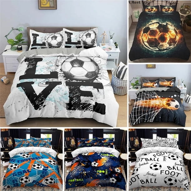 ed Football Bedding SetDuvet Cover Comforter Bed Set Quilt Cover Pillowcase Boys Girls Adults