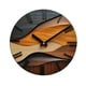 thumbnail image 2 of Reloj De Pared De Madera, Elegante Y Creativo, Adorno De Pared Para Comedor, Estudio, Dormitorio, 25 Cm, 2 of 5