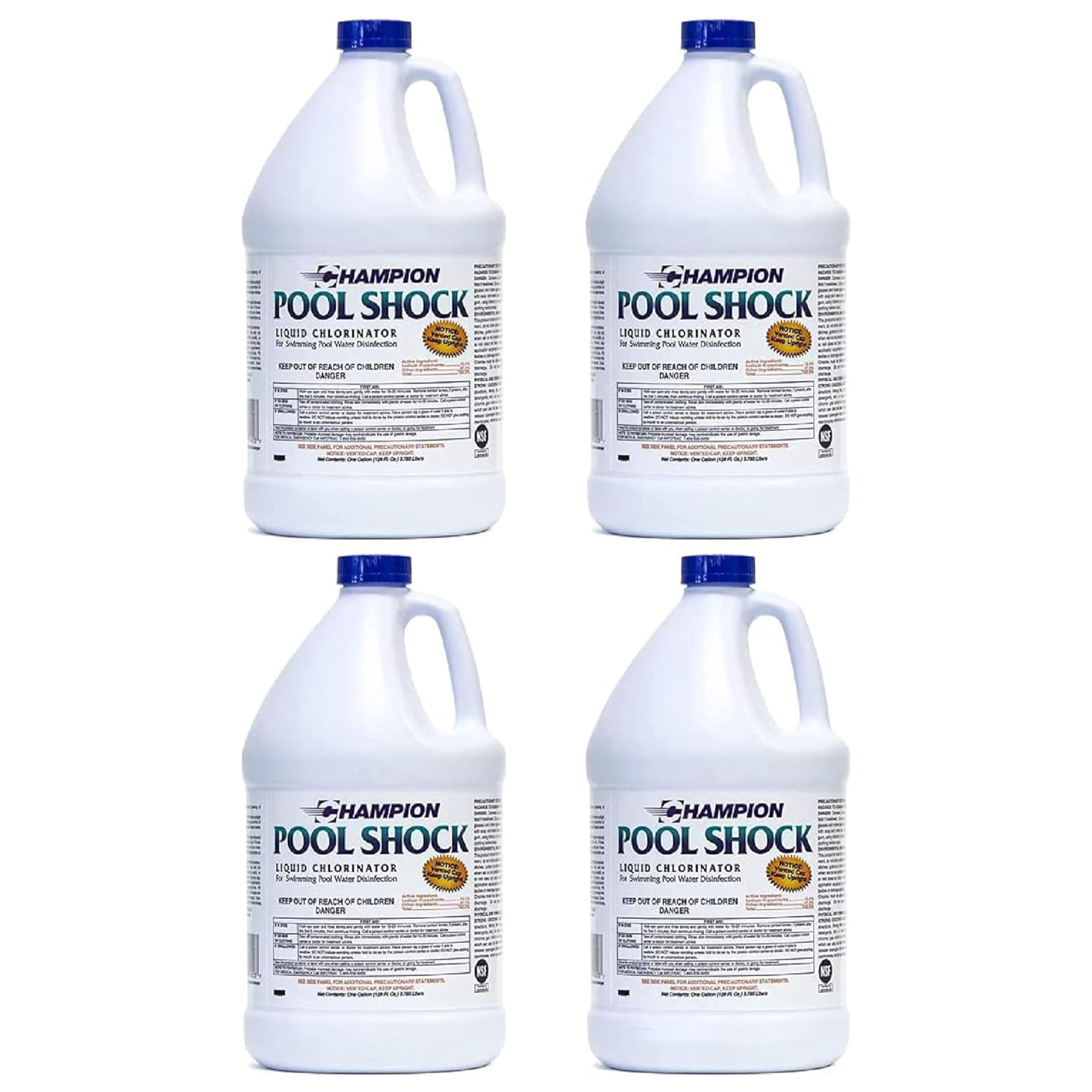 Cloro Líquido Pool Shock Cpdi Champion 4x3,78 L 12,5%