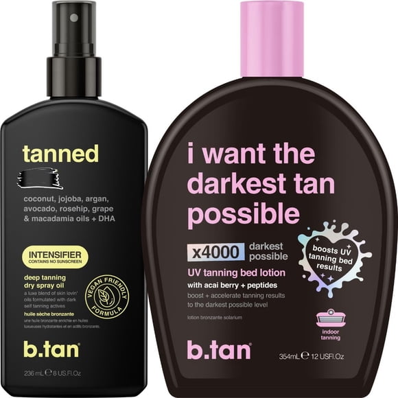 Kit de aceite bronceador y loción bronceadora UV b.tan Best Dark Sun