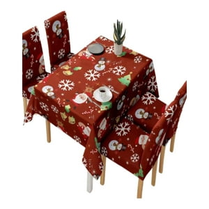 Genérico - Mantel Y Fundas De Sillas Navidad 7 Piezas Decoración 31O6