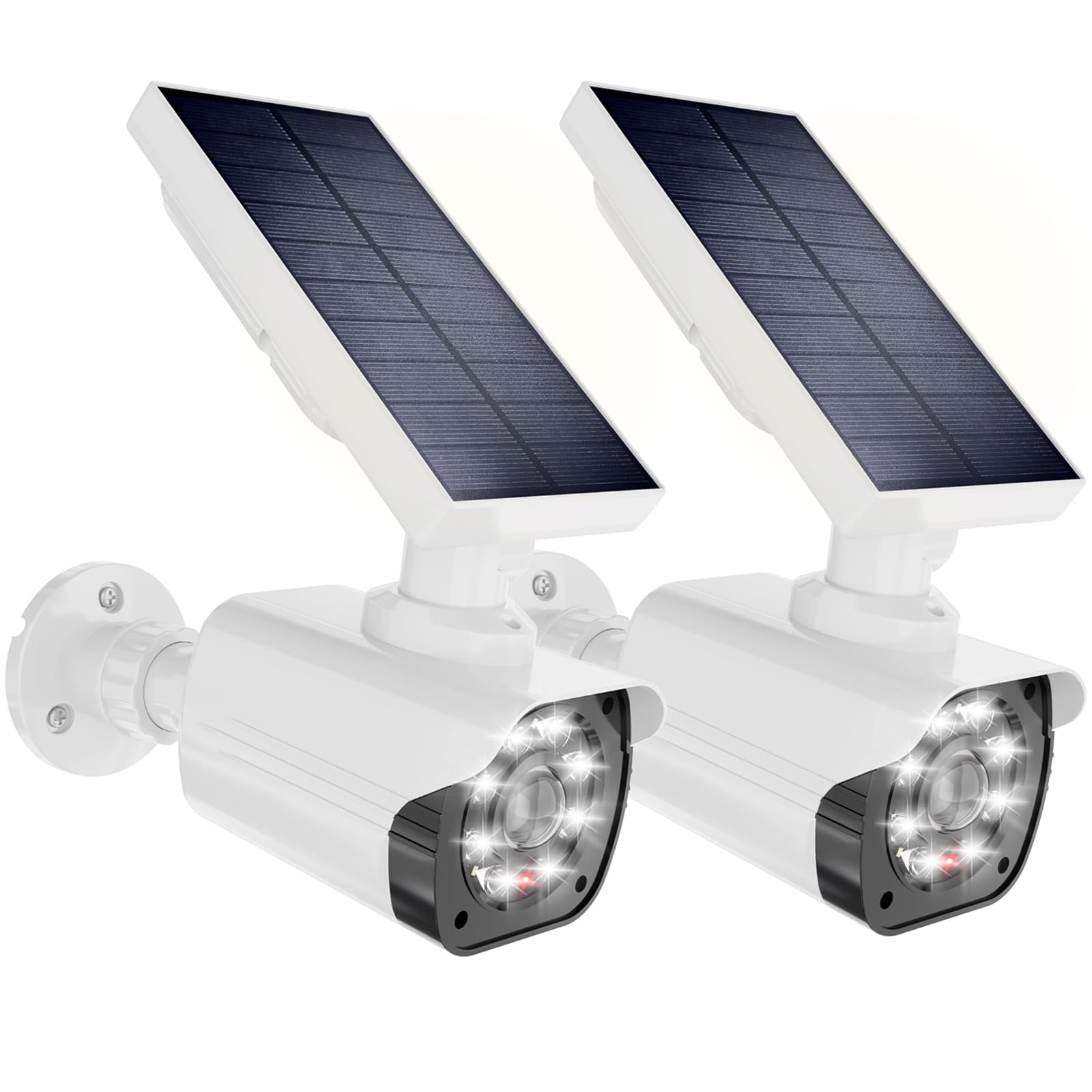 Cámara De Seguridad Falsa Wali Solar Con Sensor De Movimiento, Paquete De 2
