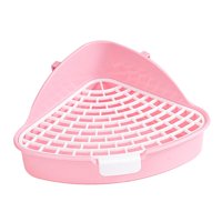 Ioensy - Bandeja De Arena Para Conejos, Orinal Para Animales Pequeños, Entrenador Para Hámster, Chinchillas, Hurones, Rosa