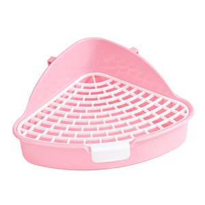 Ioensy - Bandeja De Arena Para Conejos, Orinal Para Animales Pequeños, Entrenador Para Hámster, Chinchillas, Hurones, Rosa