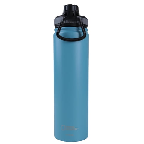 National Geographic - Botella Metálica Térmica Boca Angosta 750Ml Celeste