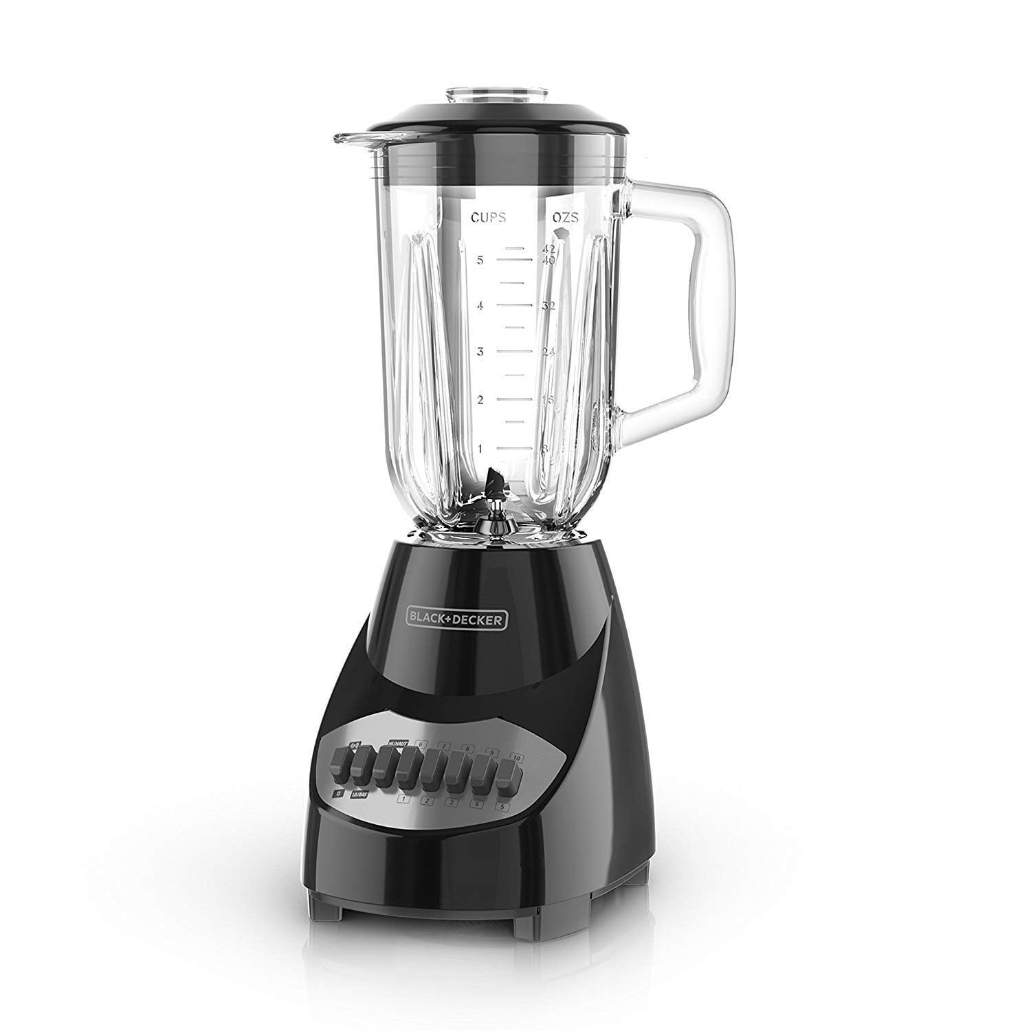 Blender Black+decker Bl2010bg, Tarro De Vidrio De 10 Velocidades Y 1,5 Litros