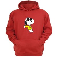 Genérico - Polerón Canguro Snoopy Freddy Rojo Talla Xl Unisex