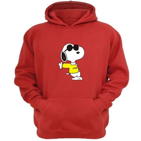 Genérico - Polerón Canguro Snoopy Freddy Rojo Talla Xl Unisex