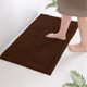 thumbnail image 3 of Xiao Hua Alfombra de chenilla, 40 x 60 cm (15,75 x 23,62 pulgadas), color café, ideal para dormitorio, lavable, apta para baño y lavadora, duradera y suave, fabricada en poliéster., 3 of 3