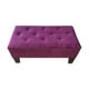 thumbnail image 2 of Banqueta Baul HVM Morado Felpa, 2 of 3