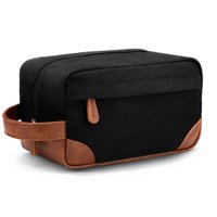 Xusx111 - Bolsa De Aseo De Viaje - Bolsa De Aseo Colgante Para Hombres Bolsa De Afeitado De Lienzo Resistente Al Agua Con Gran Capacidad Para Viajar - Negro